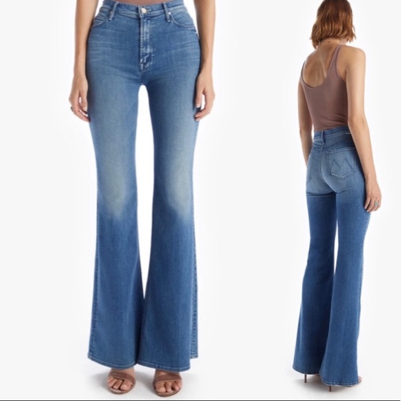 Mother Jeans Mother Denim The Doozy 7s High Rise Flared Jeans In I Wet My Plants Size 28 Poshmark